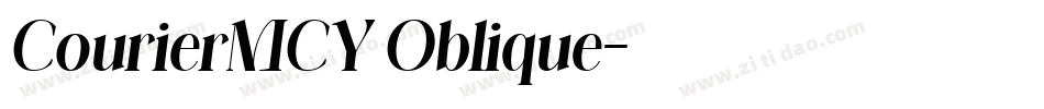CourierMCY Oblique字体转换
